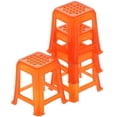 thumbnail image 4 of Dollhouse Chair Miniature Furniture Model 4Pcs Red Plastic Indoor Display Photo Prop 3.4X4Cm, 4 of 5