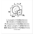 thumbnail image 5 of Amerock Surpass 1-1/4 inch (32mm) Diameter Polished Chrome Cabinet Knob, 2 Pack, 5 of 5