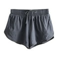 thumbnail image 4 of CZHQWE Girls Cheer Shorts Volleyball Shorts Girls 10-12 Girls Athletic Shorts With Zipper Pockets High Waisted Running Shorts Soccer Gym Sports Active Short For Kids Grey 6-8 Years, 4 of 8