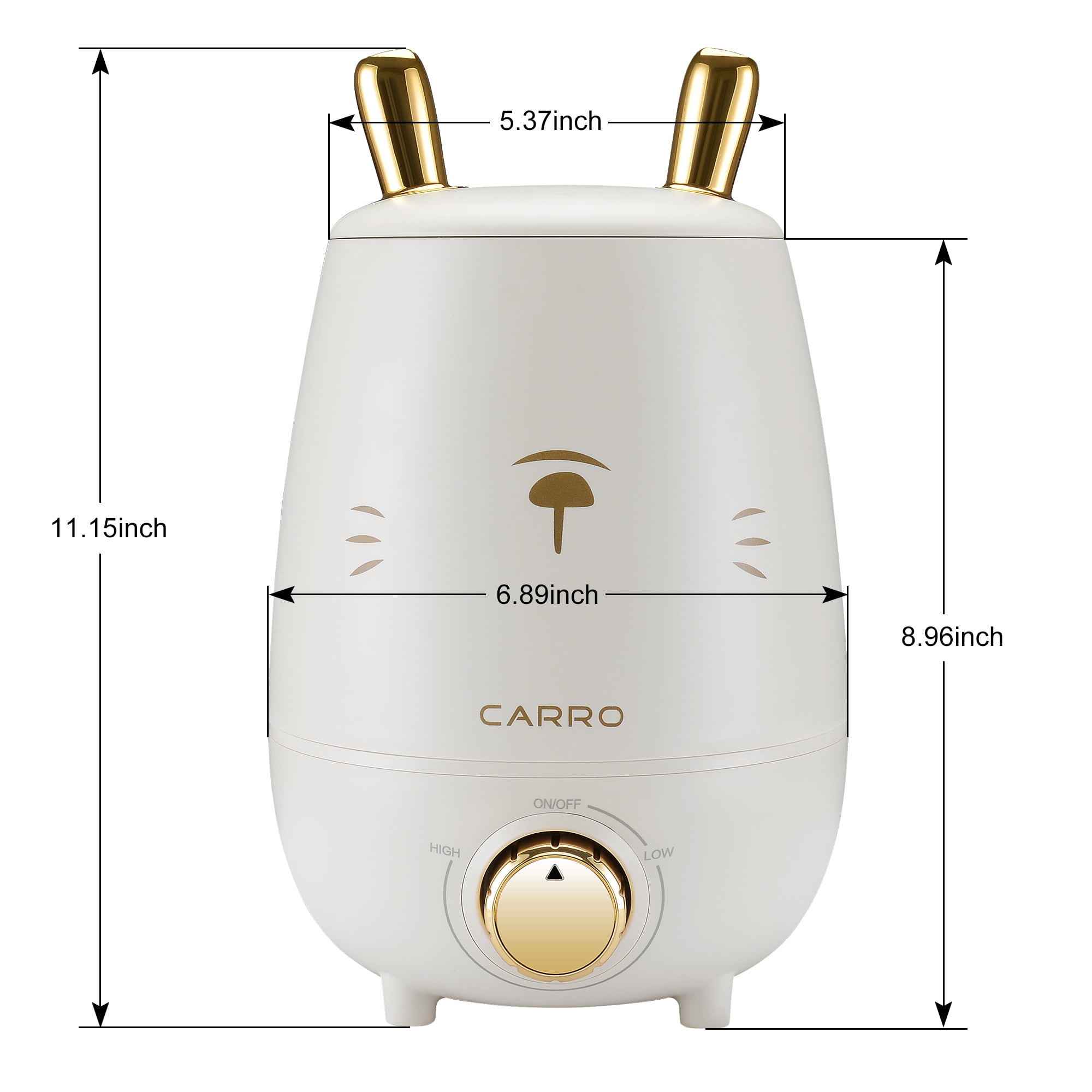 0.8 gal Ultrasonic Cool Mist Humidifier with 360° Rotatable Nozzle Essential Oils Tray Auto Shut-off