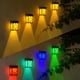 thumbnail image 2 of Lámpara de pared Docooler Lámpara de pared con energía Solar, luz de jardín al aire libre, luces decorativas de paisaje, lámpara de jardín impermeable IP65, luz cálida, luz colorida Docooler Lámpara de pared, 2 of 7