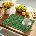 thumbnail image 5 of Placemats Set of 4, Green Christmas Pattern Place Mats Retro Abstract Art Tablemats Washable Placemat Table Decoration for Kitchen Table Dinner Party Home Decor Indoor Outdoor 13x19 Inch, 5 of 9