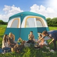 thumbnail image 2 of COBIZI 6 Person Tent for Camping with Waterproof Rainfly,EZ Set up Tent Windproof Instant Family Cabin Camping Tent with Mesh Door & Ventilation Windows for Beach Camping Dark Green, 2 of 8