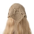 thumbnail image 4 of WZXFASHION Head Wraps for Women for Vacation Photograph Outdoors Crochet Knit Soft Slouchy Style Hair Bandanas with Ties Coffee, 4 of 4