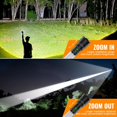 thumbnail image 6 of Rechargeable Camping Lanterns Flashlight with 2000 Meters Long Beam Super Bright LED Light, Waterproof Camping Tent Lights 5 Modes, Zoomable Camp Flashlight Lantern 2pcs, 6 of 8