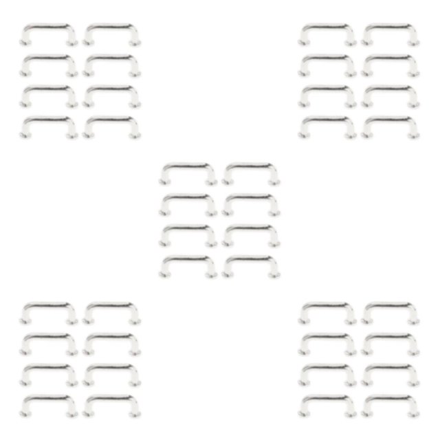Maytalsory 1:12 Mini Pulls Arch Shape for Gate Closet Large 4Pcs Silver Small 8 Pcs 5Set