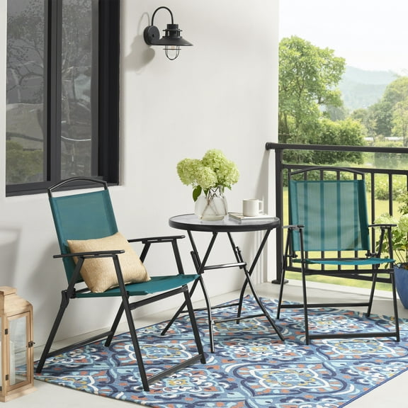 Mainstay Albany Lane 3-Piece Outdoor Bistro Set, Teal