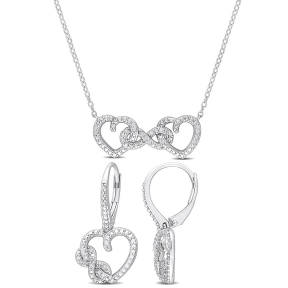 Everly Women's Diamond Sterling Silver Jewelry Set