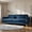 Blue, variant on Luxury Velvet Sofa with Gold Accents - Modern 3-Seat Couch with Plush Cushions, Perfect for Living Room and Office Decor (Beige)