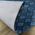 thumbnail image 5 of Ambesonne Blue Place Mats Set of 4, Detailed Squares, Standard Size, Turquoise Navy Blue, 5 of 6