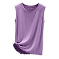 thumbnail image 5 of TAGOLD Womens Round-Neck Tank Top Solid Color Sleeveless Pullover Loungewear Casual Tank Top, 5 of 5