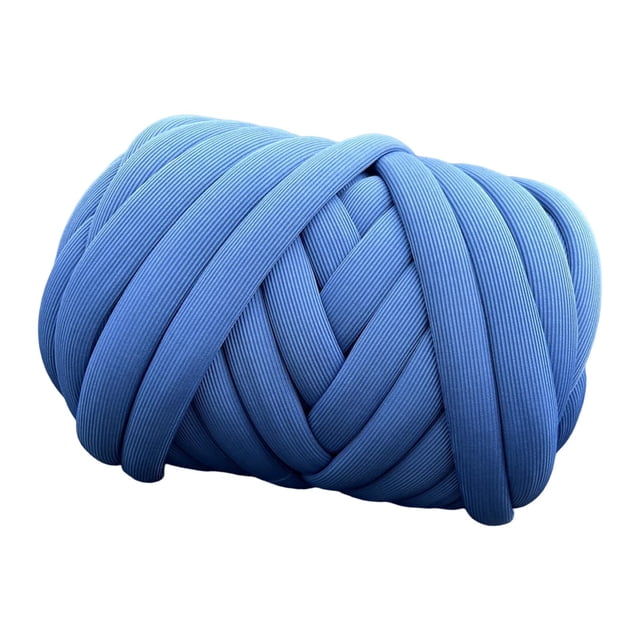 Hilo grueso de 1000 g para tejer a mano, longitud de 3149 pulgadas, para crochet Azul profundo