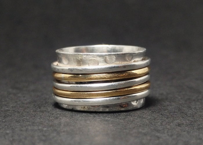 Heaven Crafts Spinner Band Meditation Fidget Band 925 Sterling Silver Gift For Her