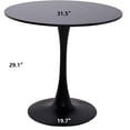 thumbnail image 7 of Miniyam 31.5" Round Dining Table for 2-4, Small Modern Kitchen Table with Black Pedestal Base, 7 of 7