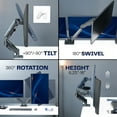 thumbnail image 2 of Dual Monitor Mechanical Spring Desk Mount Stand | Fits Screens up to 32", 2 of 8