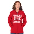 thumbnail image 4 of Feminine Not Feminist Conservative Women Plus Size Zipper Hoodie Brisco Brands 5X, 4 of 5