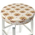 thumbnail image 3 of Fotbe Labrador Retriever Dog Stool Covers Round,Waterproof Round Bar Stool Covers Bar Chair Covers Washable Stool Cushion Slipcover for 12-14 Inch Chair-14 inch, 3 of 7
