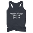 thumbnail image 1 of Camiseta sin mangas Honeeladyy Sales Don't Stop Get It Get It para mujer con estampado de letras inspiradoras, camiseta de tirantes de poder para niña, tops de actitud sin mangas de verano en negro, 1 of 4