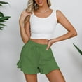 thumbnail image 4 of Sngxgn Women's Shorts Shorts with Deep Pockets Long Shorts for Women Lounge Walking (Green,S), 4 of 8