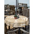 thumbnail image 3 of Outdoor Tablecloth with Umbrella Hole Zipper Sand Tan Monstera Round Tablecloth 54" Waterproof Outside Table Cloth Palm Tree Leaf Boho Botanical Tropical Patio Table Cover Tablecloths for Picnic, 3 of 8