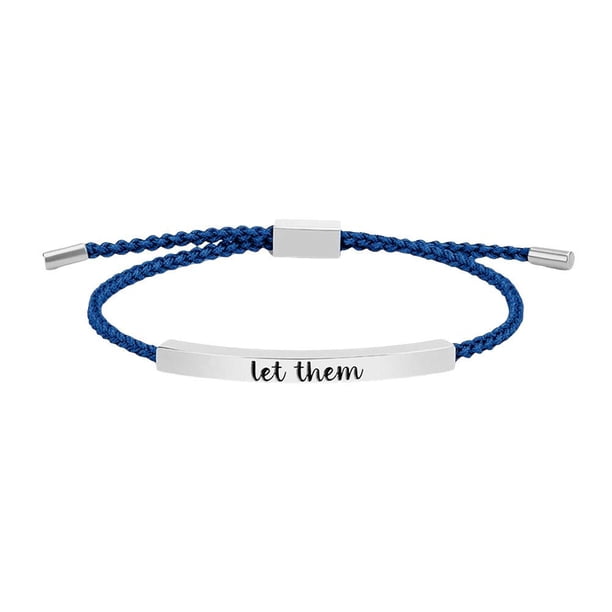 SGACAI Pulsera de tubo Let Them Pulsera de tubo motivacional Regalo de amistadÐσ