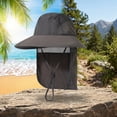 thumbnail image 5 of UPF 50 Wide Brim Bucket Hat with Neck Flap Breathable Sun Protection Fishing Hat for Men Women Summer Outdoor Hiking Gardening, 5 of 6