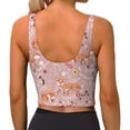 thumbnail image 3 of Lsque Beautiful Fox Printed Women'S Sports Bra, Compression, Moisture Wicking, High-Impact Sports Bra For Women,Supportive sports bra-Large, 3 of 9