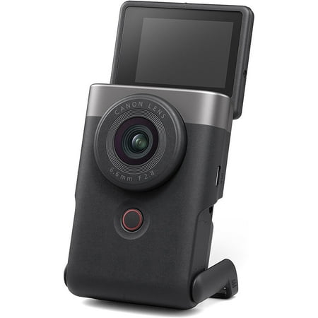 Canon - PowerShot V10 4K Video 20.9-Megapixel Digital Camera for Vloggers and Content Creators - Silver