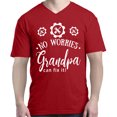 thumbnail image 1 of Shop4Ever Men's No Worries Grandpa Can Fix It Father's Day V-Neck T-Shirt Shirts, 1 of 5