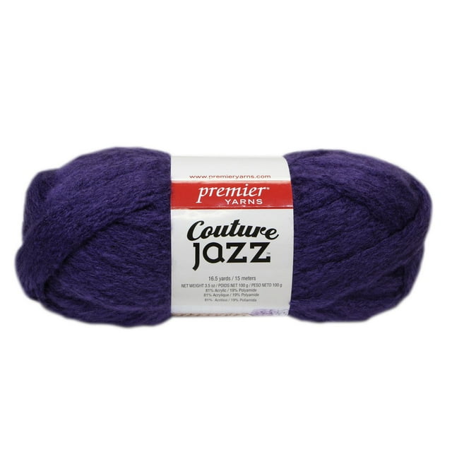 PREMIER YARNS Couture Jazz Jumbo Knitting Yarn — 100 g (3.5 oz) Ball, ~15 m (16.5 yd), Jumbo #7