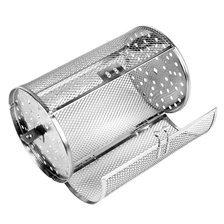 Stainless Steel Grilled Cage BBQ Grill Roaster BBQ Rolling Grill Basket
