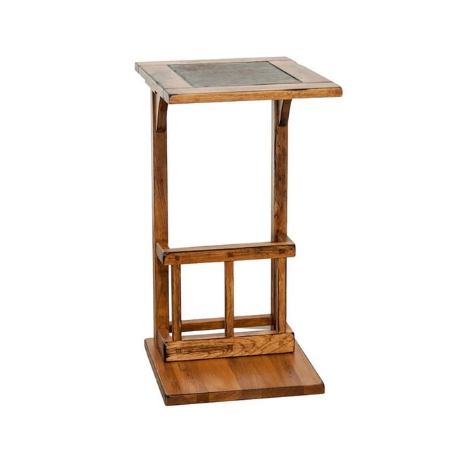 Mesa auxiliar Benzara Marv con revistero, 33 x 32 x 61 cm