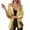 Gold, variant on Women's Sequin Blazer Jacket Open Front Shiny Short Jackets Long Sleeve Glitter Print Outerwear Party Club Comfortable Coats 2025 Gold,XXXL