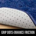 thumbnail image 3 of Softlife Cute Fluffy Oval Rug for Bedroom Soft Carpet, 2.6' x 5.3' , Light Navy, 3 of 8