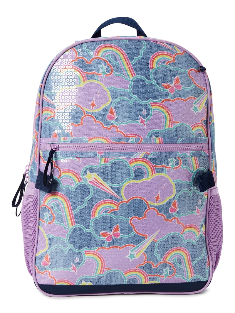 Wonder Nation Childrens Backpack Set - Rainbow Purple - Walmart.com