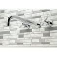 thumbnail image 2 of Kingston Brass KS8041ZX Millennium Two-Handle 3-Hole Wall Mount Roman Tub Faucet in Polished Chrome, 2 of 7