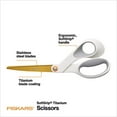 thumbnail image 3 of SoftGrip Titanium Scissors 8" Long 4" Cut Length Offset White Handle 1069766, 3 of 4