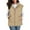 Beige, variant on Fnooota Womens Puffer Vest, Lightweight Lapel Collar Zip up Sleeveless Winter Outerwear with Pockets Beige Size S-2XL