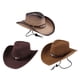 thumbnail image 2 of Guardurnaity Sombrero Sombrero Para Hombres Parasol Durante Todo El Año Sombrero De Vaquero Occidental Sombrero De Vaquero Hombres Sombreros Marrón mate, 2 of 6