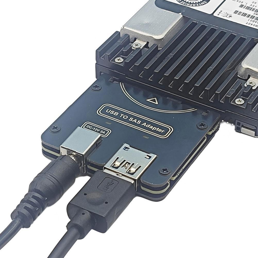 SharkTRUE Ywalxskk USBto SAS Adapter Gbps, SFF to USBConverter forInch SAS HDDSSD, External Hard Drive Reader for Data Recovery, DIY Server Storage, Backup, Support K Sectors