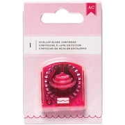 Angle View: Pink Portable Cartridge Trimmer Blade-Scallop, For 368084, Pk 3, American Crafts