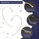 thumbnail image 4 of 12 piezas de 2 colores DIY Ear Cuff Pendientes de latón Puños Punk Ear Wrap Pendientes Puños Accesorios con 3 bucles Ear Cuff de 50 mm de largo, 4 of 9