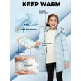 thumbnail image 6 of Wantdo Girls' Coat Warm Winter Jacket Waterproof Puffer Lined Outerwear Jacket Light Blue 14/16, 6 of 10