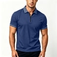 thumbnail image 5 of Rrxhxhs Golf Shirts for Men Geometric Trim Collared Quarter Zip Short Sleeve Breathable Casual Tops,2XL, 5 of 6