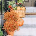 thumbnail image 4 of Artificial Fall Flowers Outdoors, 10 Bundles Autumn Faux Silk Flowers Fake Plants for Indoor Outside Yard Garden Porch Patio Autumn Thanksgiving Home Decor, 4 of 5