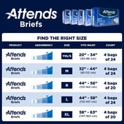 Attends Youth Incontinence Brief S Heavy Absorbency DD10, 24 Ct