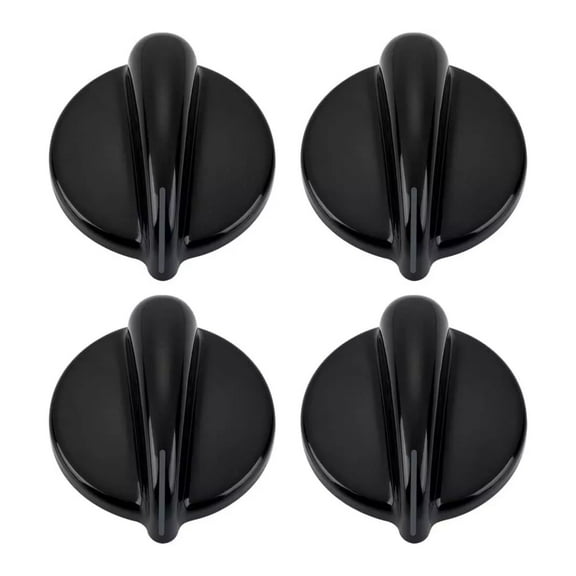 ARCADORA Stove Knob Replacement WB03T10236 4 Pack Black High Quality Durable Easy Install Compatible Models for GE