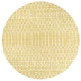 thumbnail image 2 of JONATHAN Y SANTA MONICA 5' Round Area Rug, Ourika Moroccan Geometric Textured Weave - Yellow/Cream, SMB108G-5R, 2 of 8