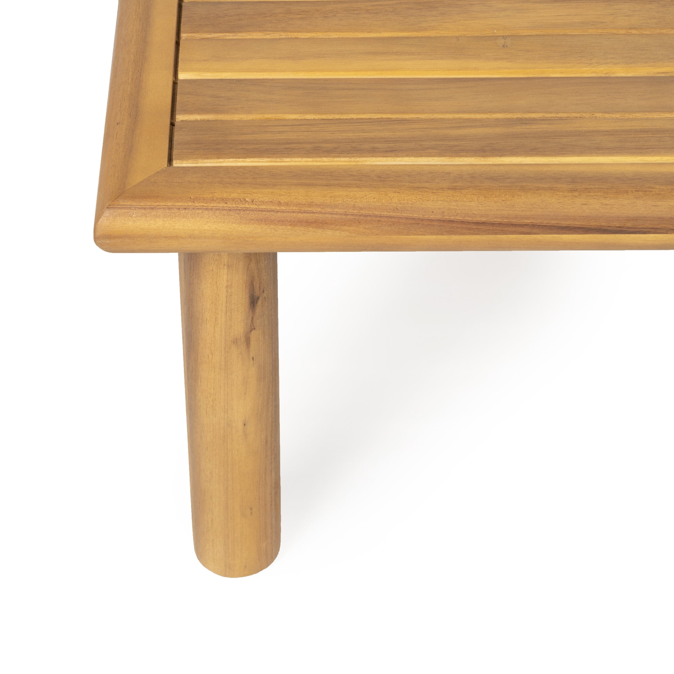 Christopher Knight Home 41.7" Outdoor Acacia Wood Coffee Table, Slatted Rectangular Patio Table, Teak