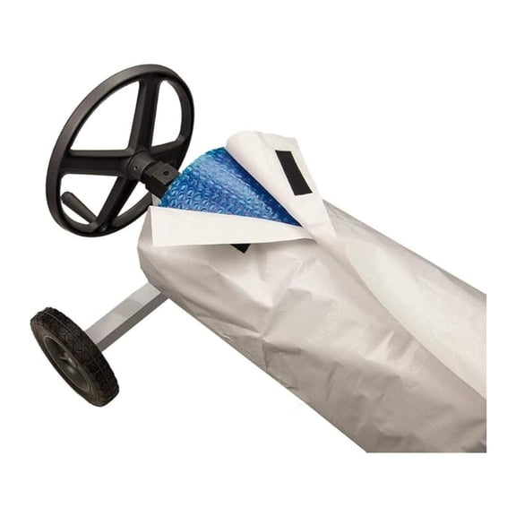 Swimming Pool Solar Blanket Reel Cover for Pools up to 24' Wide | for Above Ground and Inground Pools